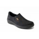 Равни дамски обувки - естествен набук - черни - EO-26060